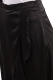 RRP €130 LOUCHE Satin Asymmetric Hem Skirt Size 10 S Ruffle Wrap Front gallery photo number 5