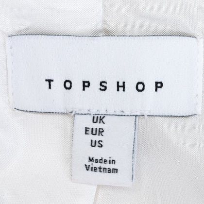 TOPSHOP Crepe Blazer Jacket Size UK 10 / S Padded Shoulders Notch Lapel Collar gallery photo number 6