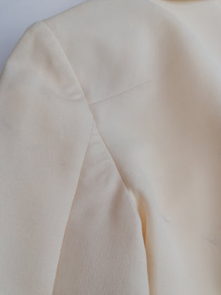 TOPSHOP Crepe Blazer Jacket Size UK 10 / S Padded Shoulders Notch Lapel Collar gallery photo number 10