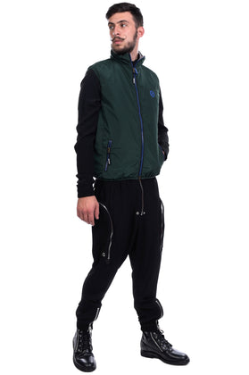 SPARCO Gilet Size S Green Quilted Inside Logo 2 Way Full Zip Funnel Neck gallery photo number 1