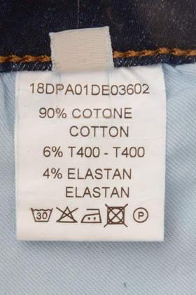 8 Jeans Size 27 Stretch Blue Faded Effect Zip Fly Fit Made in Italy gallery photo number 8