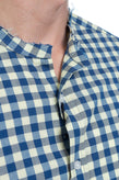 BION Shirt Size M Distressed Check Pattern Button Front Mandarin Collar gallery photo number 5