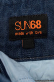 SUN68 Jeans Size 31 Blue Faded Worn look Embroidered Made in Italy gallery photo number 6