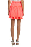 MOLLY BRACKEN Tiered Skirt One Size Stretch Neon Pink Ruffled Waist gallery photo number 4