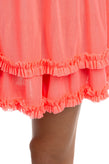 MOLLY BRACKEN Tiered Skirt One Size Stretch Neon Pink Ruffled Waist gallery photo number 5