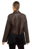 JIJIL Cropped Jacket Size IT 44 / M PU Leather Open Front Shawl Lapel Collar gallery photo number 4