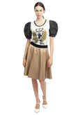 JIJIL Flare Skirt Size IT 44 / M PU Leather Unlined Elasticated Waist Zip Side gallery photo number 1