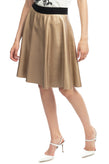 JIJIL Flare Skirt Size IT 44 / M PU Leather Unlined Elasticated Waist Zip Side gallery photo number 3