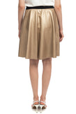 JIJIL Flare Skirt Size IT 44 / M PU Leather Unlined Elasticated Waist Zip Side gallery photo number 4