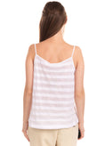GRAN SASSO Cami Top Size IT 46 / L Textured Stripes White Made in Italy gallery photo number 4
