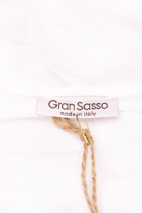 GRAN SASSO Cami Top Size IT 46 / L Textured Stripes White Made in Italy gallery photo number 6