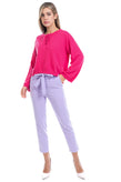 VICOLO Jumper One Size Pink Cashmere Angora - Wool Blend Thin Knit Made in Italy gallery photo number 2