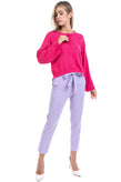 VICOLO Jumper One Size Pink Cashmere Angora - Wool Blend Thin Knit Made in Italy gallery photo number 1