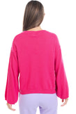 VICOLO Jumper One Size Pink Cashmere Angora - Wool Blend Thin Knit Made in Italy gallery photo number 6