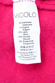 VICOLO Jumper One Size Pink Cashmere Angora - Wool Blend Thin Knit Made in Italy gallery photo number 9