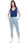 RRP €220 DOROTHEE SCHUMACHER Trousers Size 3 / M Stretch Garment Dye Cropped gallery photo number 1