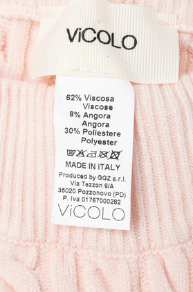 VICOLO Shorts One Size Angora Wool Blend Cable-Knit High Made in Italy gallery photo number 7