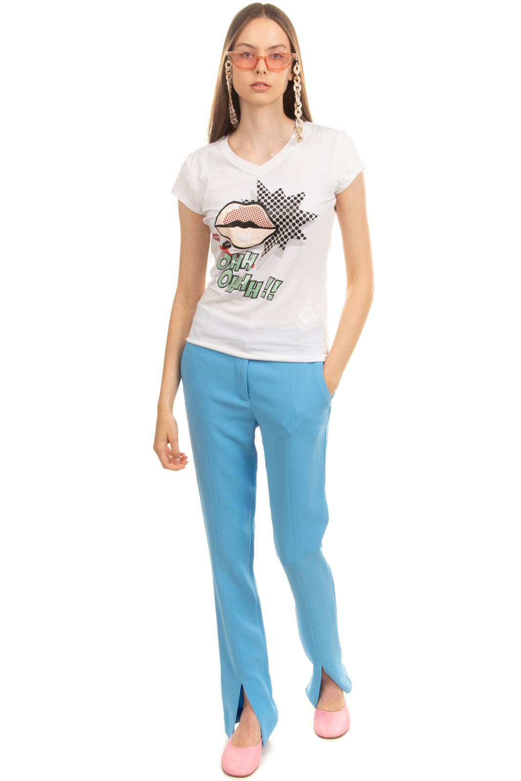 RRP €165 ICEBERG T-Shirt Top Size 38 / XS Sequins Embellished & Printed Front gallery main photo
