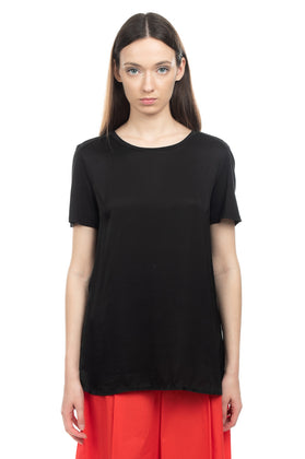 SWEET MATILDA T-Shirt Top Size XS Black Strap Details Neck Made in Italy gallery photo number 2