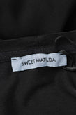 SWEET MATILDA T-Shirt Top Size XS Black Strap Details Neck Made in Italy gallery photo number 6
