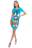 RRP €220 JEREMY SCOTT Knitted Bodycon Dress Size IT 36 2XS Intarsia Short Sleeve gallery photo number 2