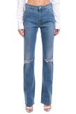 RRP €125 HAIKURE Jeans W26 L32 Stretch Busted Knees Faded Bootcut Made in Italy gallery photo number 2