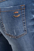 ATOS LOMBARDINI Jeans Size 25 Stretch Paint Splatter Worn Look Made in Italy gallery photo number 5
