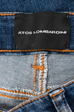 ATOS LOMBARDINI Jeans Size 25 Stretch Paint Splatter Worn Look Made in Italy gallery photo number 6