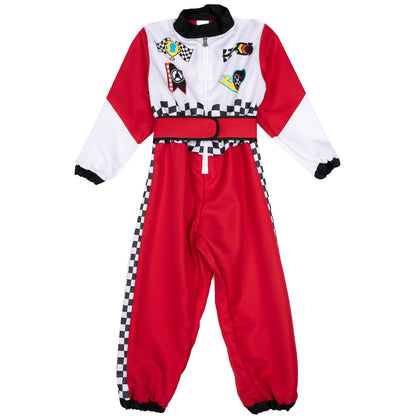 MELISSA & DOUG Race Car Driver Costume Size 3-6Y Check Pattern Patches gallery photo number 2