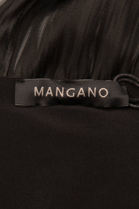 MANGANO Wrap Dress Size 46 / XL Shiny Satin Details Keyhole Back Made in Italy gallery photo number 6