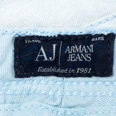 RRP €135 ARMANI JEANS Stretch Jeans Size 27 Bleached Logo Zipped Cuffs Cropped gallery photo number 6