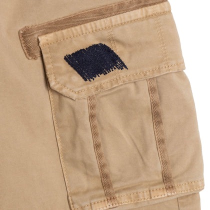 BERNA Gabardine Cargo Trousers Size 8Y Stretch Distressed Garment Dye Logo gallery photo number 3