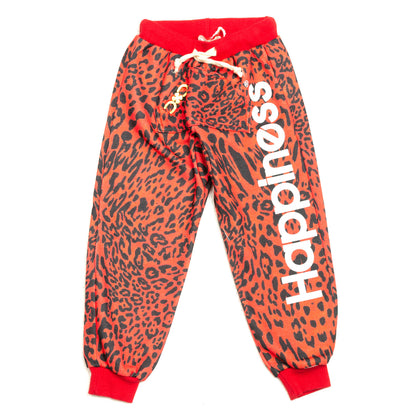 HAPPINESS Sweat Trousers Size 1-2Y Leopard Pattern Cuffed Made in Italy gallery photo number 1