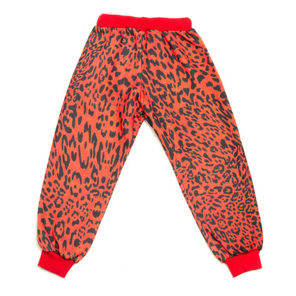 HAPPINESS Sweat Trousers Size 1-2Y Leopard Pattern Cuffed Made in Italy gallery photo number 2