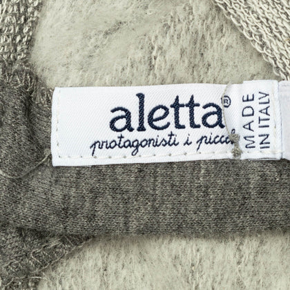 ALETTA Sweat Dress Size 1M Bow Detail Button Back Round Neck Made in Italy gallery photo number 4