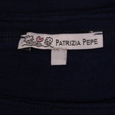 PATRIZIA PEPE Sweatshirt Size 4Y Coated Metallic Front Raw Edges Turn-Up Cuffs gallery photo number 4