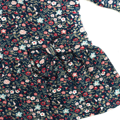 ALETTA Sweat Dress Size 1M Floral Bow Detail Stand Up Collar Made in Italy gallery photo number 3