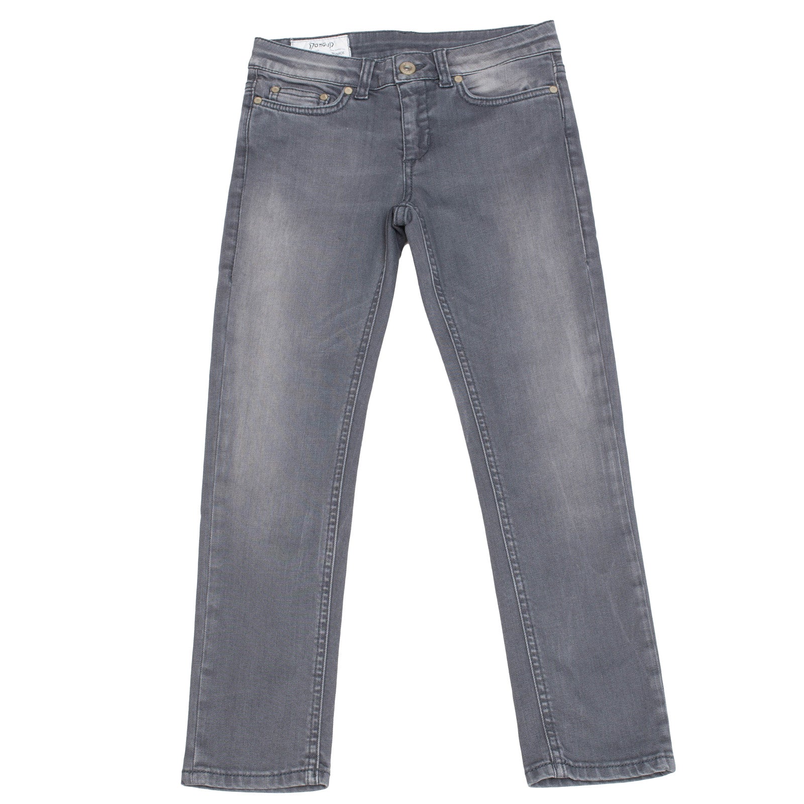 RRP €145 DONDUP Jeans Size 8Y Stretch Grey Faded Effect Low Waist Zip Fly gallery main photo