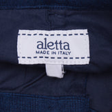 ALETTA Shorts Size 6M / 68CM Fully Lined Plaid Turn-up Cuffs Made in Italy gallery photo number 5
