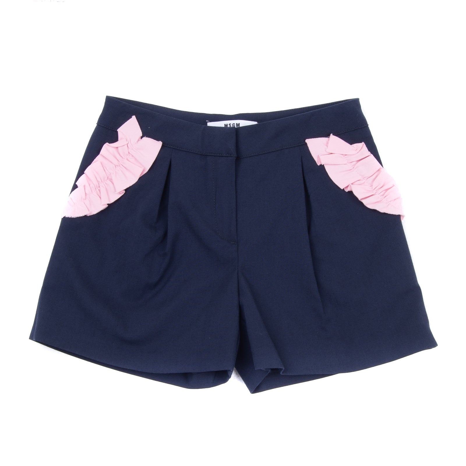 RRP €110 MSGM Pleated Shorts Size 8Y Ruffle Fully Lined Zip Fly Made in Italy gallery main photo