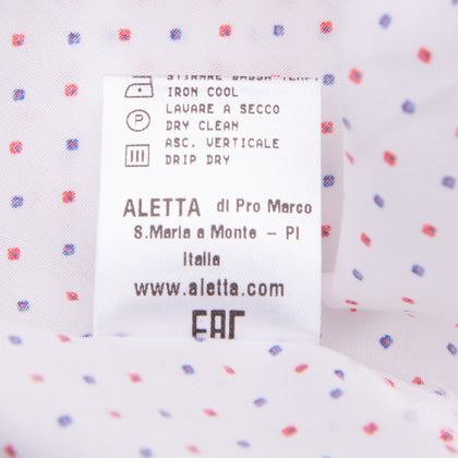 ALETTA Shirt Size 6M / 68CM Geometric Pattern Regular Collar Made in Italy gallery photo number 7