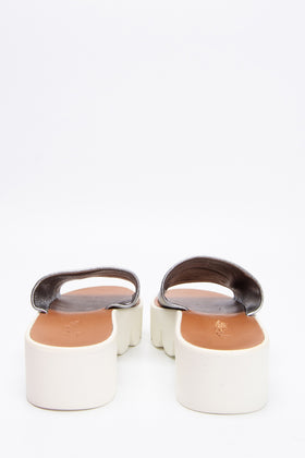 RRP €109 TOO MOLLIS Leather Platform Sandal Shoes US8 UK5 EU38 Metallic gallery photo number 4