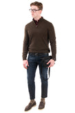 RRP €120 HACKETT Wool Jumper Size XL Contrast Elbow Patches Thin Knit Logo gallery photo number 2