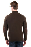 RRP €120 HACKETT Wool Jumper Size XL Contrast Elbow Patches Thin Knit Logo gallery photo number 5