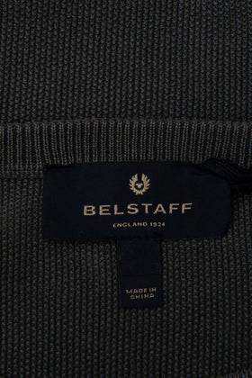 BELSTAFF Jumper RRP€160 US-UK40 IT50 L Pigment Dye Thin Knit Textured Logo Patch gallery photo number 7