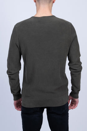 BELSTAFF Jumper RRP€160 US-UK40 IT50 L Pigment Dye Thin Knit Textured Logo Patch gallery photo number 5