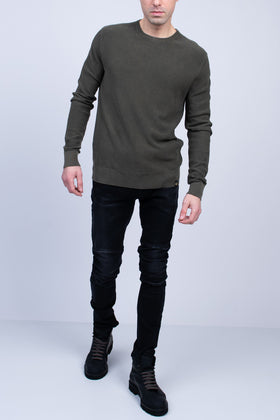 RRP€160 BELSTAFF Jumper US-UK40 IT50 L Pigment Dye Thin Knit Textured Logo Patch gallery photo number 1