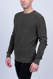 RRP€160 BELSTAFF Jumper US-UK40 IT50 L Pigment Dye Thin Knit Textured Logo Patch gallery photo number 4