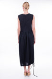 RRP €450 EMPORIO ARMANI Midi Cocoon Dress Size IT 42 / M Drawstring Hem Zipped gallery photo number 5