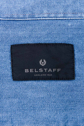 BELSTAFF SOMERFORD Denim Western Shirt US-UK38 IT48 M RRP€175 Faded Effect gallery photo number 7